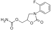3-(o-Fluorophenyl)-2-oxo-5-oxazolidinylmethyl=carbamate 结构式