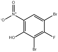 2,4 -二溴-3 -氟-6 -硝基苯酚 结构式