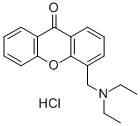 Xanthen-9-one, 4-(diethylamino)methyl-, hydrochloride 结构式