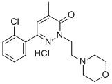 6-(o-Chlorophenyl)-4-methyl-2-(2-morpholinoethyl)-3(2H)-pyridazinone h ydrochloride 结构式