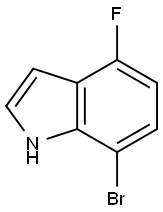 7-bromo-4-fluoroindole 结构式