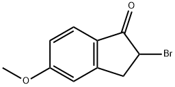 2-溴-5-甲氧基-2,3-二氢-1H-茚-1-酮 结构式