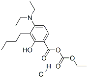 ethoxycarbonyl 3-butyl-4-diethylamino-2-hydroxy-benzoate hydrochloride 结构式