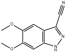 5,6-二甲氧基-3-氰基-1H-吲唑 结构式