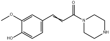 1-[3-(4-HYDROXY-3-METHOXYPHENYL)-OXO-2-PROPENYL]-PIPERAZINE 结构式