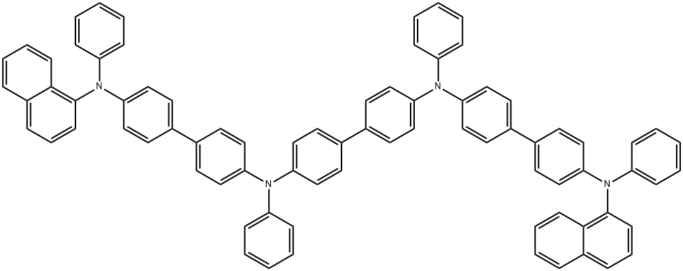 N,N'-二苯基-N,N'-二(4'-(N,N-二(1-萘基)-胺基)-4-联苯基)-联苯胺 结构式