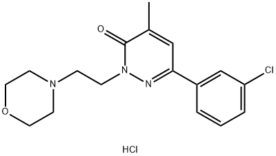 6-(3-chlorophenyl)-4-methyl-2-(2-morpholin-4-ylethyl)pyridazin-3-one h ydrochloride 结构式