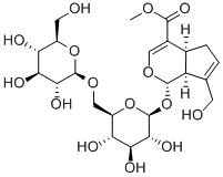 京尼平-1-Β-D-龙胆双糖苷 结构式