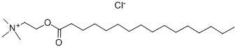 N,N,N-三甲基-2-(棕榈酰氧基)乙铵氯化物 结构式