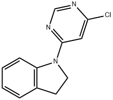 1-(6-Chloro-4-pyrimidinyl)indoline 结构式