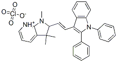 2-[2-(1,2-diphenyl-1H-indol-3-yl)vinyl]-1,3,3-trimethyl-3H-pyrrolo[2,3-b]pyridinium perchlorate  结构式