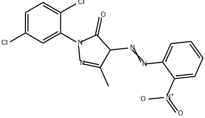 1-(2,5-dichlorophenyl)-3-methyl-4-[(o-nitrophenyl)azo]-2-pyrazolin-5-one 结构式