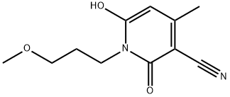 1-(3-甲氧基丙基)-3-氰基-4-甲基-6-羟基-2-吡啶酮 结构式