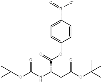 N-BOC-L-天冬氨酸 4-叔-丁基 1-(4-硝基苯基) 酯 结构式