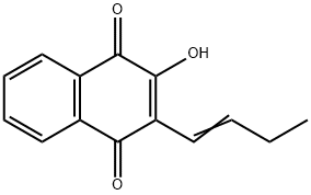 2-(1-Butenyl)-3-hydroxy-1,4-naphthoquinone 结构式