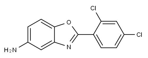 2-(2,4-二氯苯基)-1,3-苯并恶唑-5-胺 结构式