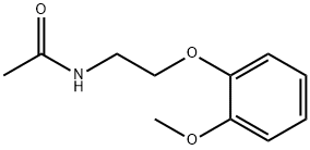 N-[2-(2-甲氧基苯氧基)乙基]乙酰胺 结构式