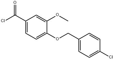 4-(4-氯苄基)氧基-3-甲氧基-苯甲酰氯 结构式