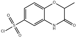 2-甲基-3-氧代-3,4-二氢-2H-苯并[1,4]恶嗪-6-磺酰氯 结构式