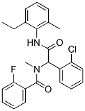 Benzeneacetamide, 2-chloro-N-(2-ethyl-6-methylphenyl)-alpha-[(2-fluorobenzoyl)methylamino]- (9CI) 结构式