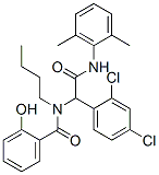 Benzeneacetamide, alpha-[butyl(2-hydroxybenzoyl)amino]-2,4-dichloro-N-(2,6-dimethylphenyl)- (9CI) 结构式