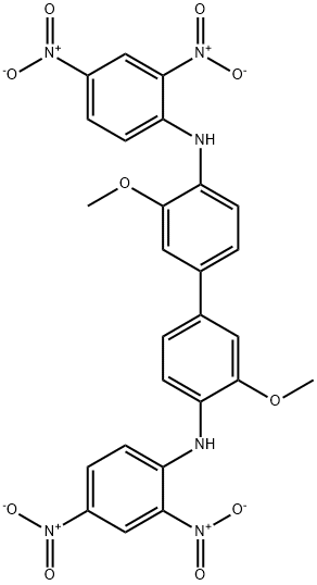 N,N'-bis(2,4-dinitrophenyl)-3,3'-dimethoxy[1,1'-biphenyl]-4,4'-diamine 结构式