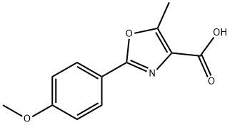 2-(4-甲氧基苯基)-5-甲基-1,3-噁唑-4-羧酸 结构式