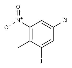 4-CHLORO-2-IODO-6-NITROTOLUENE 结构式