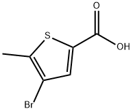 4-溴-5-甲基噻吩-2-甲酸 结构式