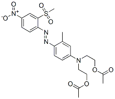2,2'-[[4-[[2-(methylsulphonyl)-4-nitrophenyl]azo]-m-tolyl]imino]bisethyl diacetate 结构式