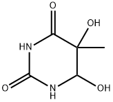 5,6-dihydroxy-5-methyl-1,3-diazinane-2,4-dione 结构式