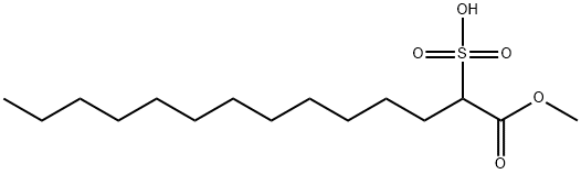 1-methyl hydrogen 2-sulphonatotetradecanoate 结构式