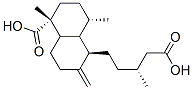 (1R,4aS,5R,8aS)-5-[(R)-3-Methyl-4-carboxybutyl]-1,4a-dimethyl-6-methylenedecalin-1-carboxylic acid 结构式