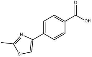4-(2-甲基-1,3-噻唑-4-基)苯甲酸 结构式