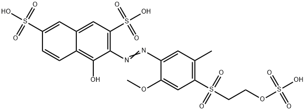 4-hydroxy-3-[[2-methoxy-5-methyl-4-[[2-(sulphooxy)ethyl]sulphonyl]phenyl]azo]naphthalene-2,7-disulphonic acid 结构式