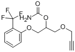 1-(2-Propynyloxy)-3-(alpha,alpha,alpha-trifluoro-o-tolyloxy)-2-propano l carbamate 结构式