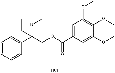 3,4,5-三甲氧基苯甲酸 2-(甲基氨基)-2-苯基丁基酯盐酸盐 结构式