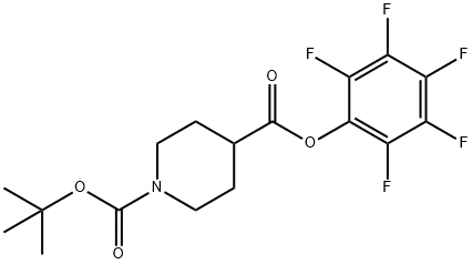 1-tert-Butyl 4-(pentafluorophenyl) piperidine-1,4-dicarboxylate 结构式