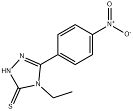 4-乙基-5-(4-硝基苯基)-4H-1,2,4-三唑-3-硫醇 结构式