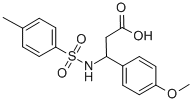 3-(4-甲氧基苯基)-3-((4-甲基苯基)磺酰氨基)丙酸 结构式