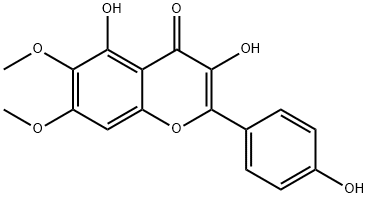 3',4',5'-三羟基-6,7-二甲氧基黄酮 结构式