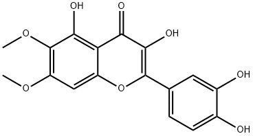 3,5,3',4'-四羟基-6,7-二甲氧基黄酮 结构式