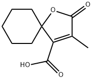 3-甲基-2-氧代-1-氧杂螺(4.5)癸-3-烯-4-羧酸 结构式