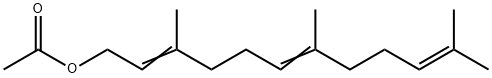 3,7,11-三甲基-2,6,10-十二烷三烯-1-醇乙酸酯 结构式