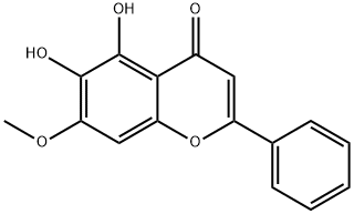 黄芩素-7-甲醚 结构式