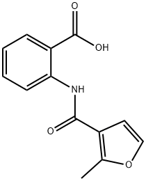 2-(2-甲基呋喃-3-甲酰胺基)苯甲酸 结构式