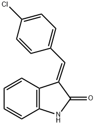 (E)-3-(4-CHLOROBENZYLIDENE)INDOLIN-2-ONE 结构式