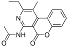 4-(Acetylamino)-2-ethyl-1-methyl-5H-[1]benzopyrano[3,4-c]pyridin-5-one 结构式