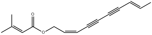 3-Methyl-2-butenoic acid (2E,8Z)-2,8-decadiene-4,6-diynyl ester 结构式
