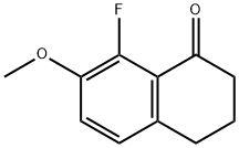 8-氟-3,4-二氢-7-甲氧基-1(2H)-萘酮 结构式